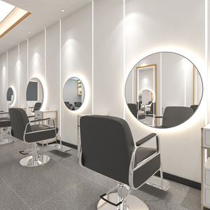 Specchio LED Circolare da Parete, Tavolo <span class=keywords><strong>per</strong></span> Acconciature con Illuminazione Regolabile, Specchio <span class=keywords><strong>per</strong></span> <span class=keywords><strong>Salone</strong></span> di Bellezza e Trucco Domestico - Product Image 6