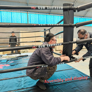 Ring de boxe Muay Thai professionnel personnalisé de 20 pieds pour l'entraînement de GYM en plein air <span class=keywords><strong>UFC</strong></span> MMA Wrestling Table au sol Type de compétition - Product Image 4
