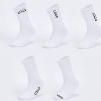 Chaussettes de sport en gros personnalisées avec logo OEKO Tex100, chaussettes de sport brodées colorées pour hommes et femmes, chaussettes de club OEM en gros