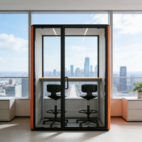 Cabine de réunion insonorisée pour entreprise, mobile, modulaire, acoustique, pour discussion en toute intimité, pour bureau d'entreprise