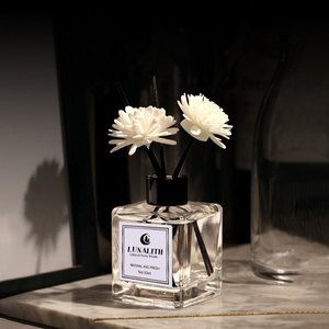 LunaLith Wholesale 50ml Artificial <strong>Flower</strong> Reed Diffuser | Car Air Freshener <strong>Luxury</strong> Fragrance Set Custom <strong>Box</strong> for Bulk Order - Product Image 4