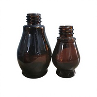 Flacon compte-gouttes en verre gourd de 10/30 ml, marron, rond, anti-lumière, pour huile essentielle, avec impression sérigraphiée
