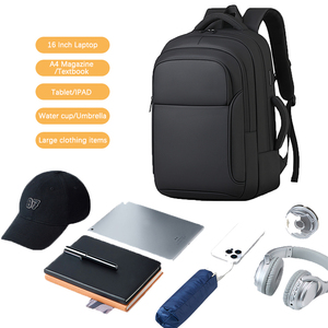 Sac à dos pour <span class=keywords><strong>ordinateur</strong></span> portable en PU imperméable de haute qualité avec logo personnalisé, grande capacité, pour hommes, aéroport, bureau, voyage d'affaires - Product Image 4