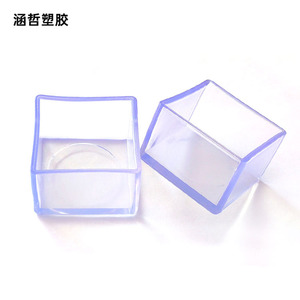 Funda Protectora Cuadrada de PVC de 38 mm, Transparente, Negra, para Patas de Muebles, Antiarañazos, Marca Hanzhe - Product Image 2