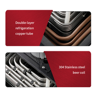 Enfriador de Cerveza Comercial de Seis Líneas, Dispensador de Bebidas de Acero Inoxidable