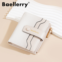 Baellerry dompet pendek wanita, kcoin koin ritsleting Multi Slot warna gradien