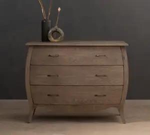 Home Furniture Luxury Natural Teak Plantation Living Cabinet For Bedroom Furniture Wooden Holden 3-Drawer Dresser