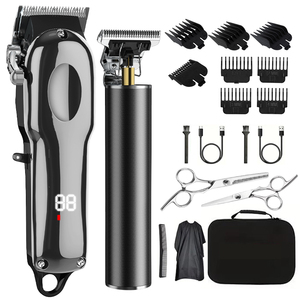 Nouveau Kit Professionnel de Coiffure Homme Sans Fil USB Rechargeable : Tondeuse, Clipper et Rasoir de Barbier - Product Image 1