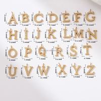Breloques Lettres DIY en Zircon et Acier Inoxydable 316L, 26 Pendentifs Alphabet pour Boucles d'Oreilles, Bracelets, Colliers, Composants de Bijoux