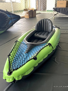 Ensemble de <span class=keywords><strong>kayak</strong></span> gonflable pliable en PVC <span class=keywords><strong>Challenger</strong></span> K1 68305 pour la pêche à la dérive, les sports nautiques en plein air, durable, 1 personne - Product Image 2