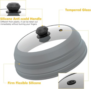 Olla de Silicona Plegable Ecológica para Microondas con Asa, Capacidad de 2L, para Calentar Alimentos en el Microondas, Venta al Por Mayor - Product Image 3