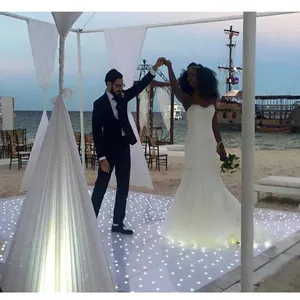 Düğün aydınlatma akrilik LED dans pisti LED sıcak/soğuk beyaz yıldızlı dans zemini
