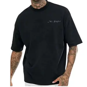 100% cotone 260 grammi camicia uomo pesante di alta qualità oversize spalla goccia logo personalizzato desgin t-shirt bianca per uomo