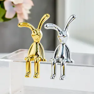 Rabbit Crafts Nordic Style With Light Luxury Embellishment UV Plating Household Drawer Box Jewelry Storage Ornament