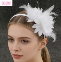 Serre-tête élégant blanc à fleurs, accessoires de coiffure de mariage pour mariée et demoiselle d'honneur, vente en gros