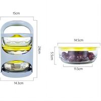 Vente en gros de bols 3pcs pour le stockage des aliments frais pour la conservation des salades Ensembles de vaisselle Ensemble de bols en verre transparent pour la cuisine avec couvercle