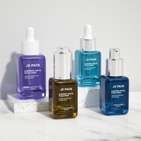 Luxe 30ml 50ml dégradé bleu presse Top Lotion huile emballage bouton poussoir carré presse pompe compte-gouttes flacon