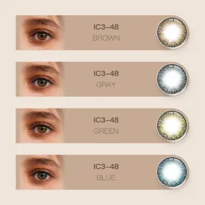 IC3-48 miiemo lentes de cor marrom, venda quente de lentes de contato coloridas, preço mensal, recém-chegado