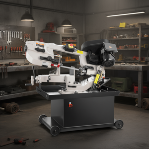 Sierra de Cinta Vertical Tevor, Motor de 1.1 Kw, Capacidad de Corte de 7 x 8.25, Ajuste de Ángulo de 0-45 Grados, Tensión Hidráulica - Product Image 2