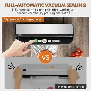 Machine de mise sous vide automatique OEM pour la conservation des aliments secs et humides, avec <span class=keywords><strong>tuyau</strong></span> externe et kit de démarrage coupe-sacs - Product Image 2