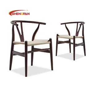 Modern tasarım yemek sandalyeleri ahşap bacaklar masif ahşap sandalye ceviz renk yemek Cafe sandalyeler avrupa