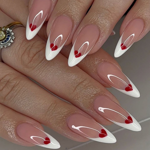 Uñas Postizas Francesas con Acabado Mate, Reutilizables, de Plástico, con Diseño Moderno y Estético - Product Image 2