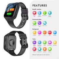 IP68 étanche Smart 4G GPS montre personnes âgées Heath montres Bracelet poignet moniteur vocal à distance avec alarme de chute SOS bouton caméra