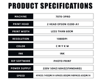 Warna Dunia kualitas tinggi 60cm pencetak DTF Dual XP600/i3200 kepala kaus mesin cetak untuk semua kain