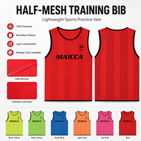 Gilet d'entraînement portable et pliable en polyester semi-mesh avec logo personnalisé pour la pratique sportive