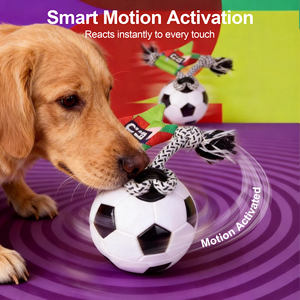 Jouet pour animaux de compagnie officiel de la Coupe du monde <span class=keywords><strong>FIFA</strong></span>, ballon de football automatique à rotation, jouet interactif pour chien, jouet de récupération intelligent, ballon de football à mouvement automatique - Product Image 3