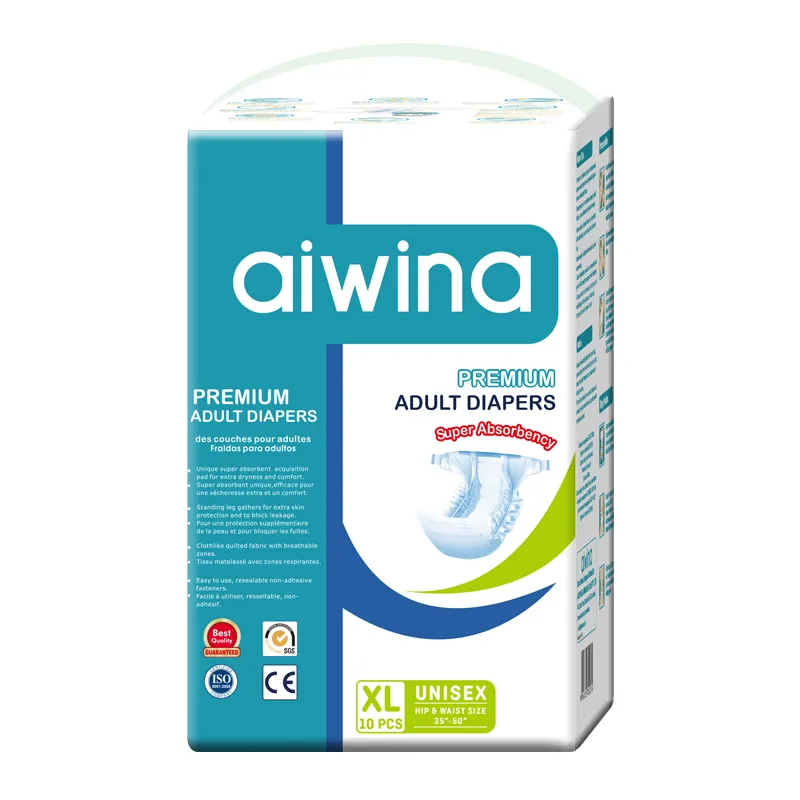 AIWINA ofrecer oem Alemania europea extra gruesa pe tipos de película de b ajuste pañal para adultos 7000ml para los adultos precio