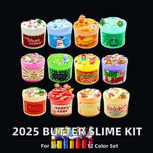 Kit de Slime de Frutas DIY 2025, 12 Colores, Plastilina y Juguete Antiestrés para Niños, para Fiestas Infantiles y Regalos de Navidad - Product Image 2