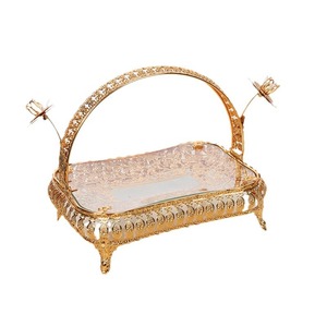 Plateau de rangement pour fruits en verre européen de luxe, trois/quatre étages, pour fruits secs, collations, gâteaux, pour salon, table basse, hôtel - Product Image 5