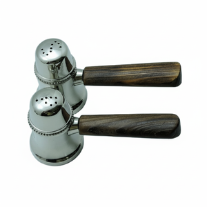 Ensemble de salière et de poivrière en laiton et en bois fait main de conception unique avec des accessoires de cuisine à bas prix d'usine - Product Image 1