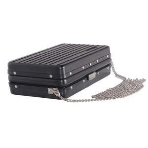 Mini Makeup <b>Case</b> 7 Inch Aluminum Alloy ABS PC Portable Solid Color Cosmetic Storage Bag <b>Small</b> Size Square Design - Product Image 2