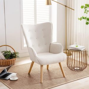 New Design Accent Solid Color Fabric Living Room Wood Legs Sofa <strong>Chair</strong> <strong>Arm</strong> <strong>Chair</strong> With High <strong>Wing</strong> <strong>Back</strong> - Product Image 4
