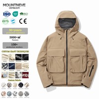 Veste de randonnée technique multi-poches pour homme, imperméable, coupe-vent, pour le trekking, le ski et les aventures en plein air
