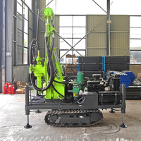 Foreuse hydraulique sur chenilles de 200 m pour puits d'eau, machine de forage rotative à entraînement par le haut pour la construction de forages d'eau souterraine