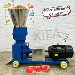 Machine automatique de fabrication de granulés d'aliments pour volailles 1t/h, granulateur d'aliments pour bétail avec conditionneur et rouleau - Product Image 4