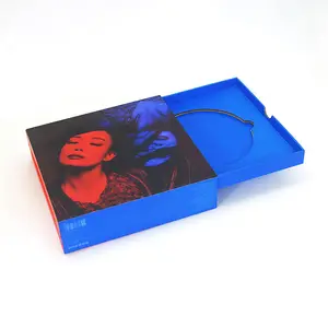 CD di cartone rigido personalizzato di lusso creativo 2 lato scorrevole Design Packaging scatola regalo canzone popolare