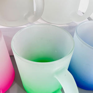 NOUS Entrepôt Livraison Gratuite 11Oz Arc-<span class=keywords><strong>En</strong></span>-Glitter Givré Verre Café Tasses <span class=keywords><strong>En</strong></span> <span class=keywords><strong>Gros</strong></span> Verre Tasses Tasses Avec Poignée Pour Diy <span class=keywords><strong>Impression</strong></span> - Product Image 6