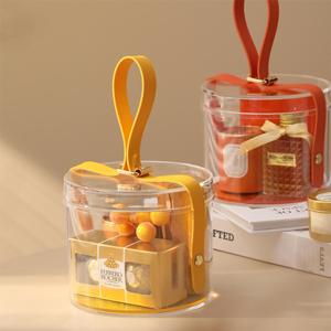 Wedding Gift Box Clear Acrylic Decorative 12*12 Storage Boxes with handle transparent acrylic Candy gift Box with Lid