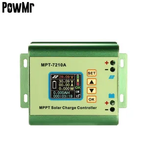 Powmr 10a MPT-7210A mppt regulador de sistemas solares, 24/36/48/60/72v, mpt 7210a mptt controlador de carga solar