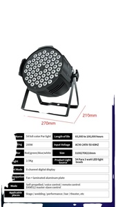 Hengyu ไฟพาร์ LED อัจฉริยะ54ชิ้น * 3W 2025ใหม่ Hengyu ไฟพาร์ LED แบบเคลื่อนย้ายได้ควบคุม <span class=keywords><strong>DMX512</strong></span> - Product Image 2