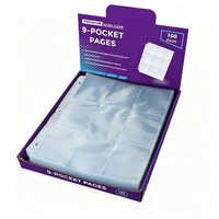 Páginas Transparentes para Tarjetas Coleccionables con 9 Bolsillos, 100 Unidades, Fundas Premium de Carga Superior, Aptas para Tarjetas Coleccionables de Tamaño Estándar