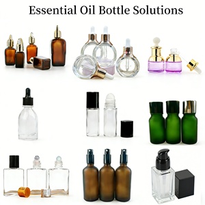 Flacon d'huile essentielle en <span class=keywords><strong>verre</strong></span> brun en gros avec bouchon compte-gouttes en colle noire, flacons d'échantillons vides pour utilisation agricole, fabriqué en inconnu - Product Image 2