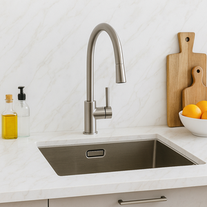 Vente en gros OEM Calacatta or blanc veines de quartz artificiel poli grande dalle de comptoir en quartz durable dessus de table cuisine moderne - Product Image 6