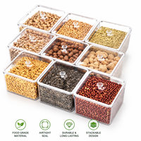 Présentoir à compartiments incurvés en acrylique, distributeur de bonbons, bacs à céréales et fruits secs, conteneurs de rangement pour aliments en vrac