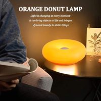 Nouvelle arrivée, lampe en forme de beignet, décoration intérieure, lampe de lecture pour chambre à coucher, décoration de la maison, lampe de chevet moderne en cristal
