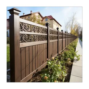 DIY Modern Outdoor WPC PVC Plastic Wood Composite Not Vinyl Decorative Privacy Fence Panels